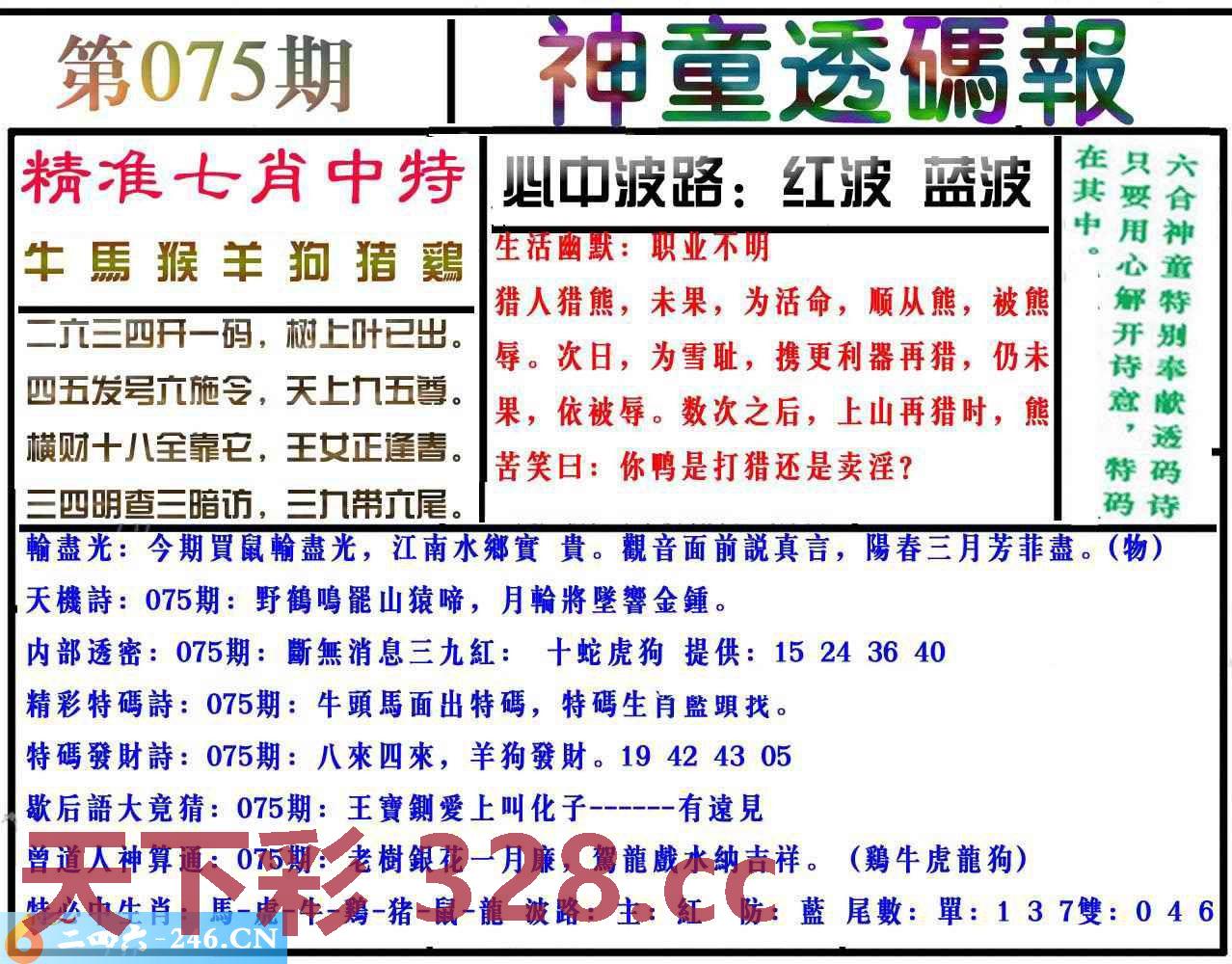 ：神童透码报(正版)